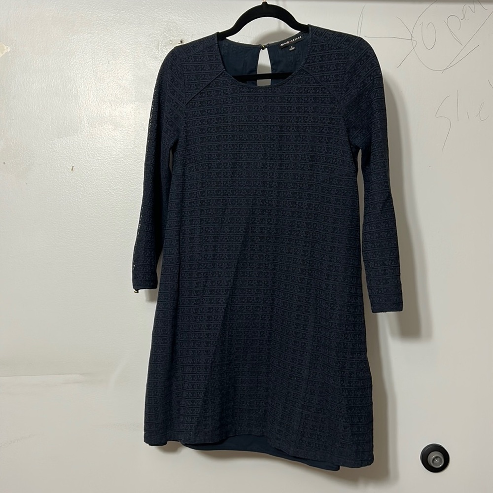 madewell navy lace dress Madewell Broadway & Broome Navy Lace Serenade Dress A Line Blue Retro Dress 4